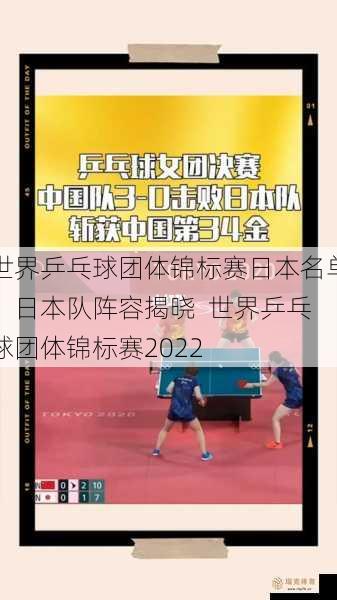 世界乒乓球团体锦标赛日本名单，日本队阵容揭晓  世界乒乓球团体锦标赛2022